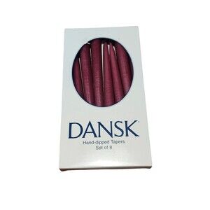 NEW Dansk Hand Dipped 10" Taper Candles Set of 8 RED
